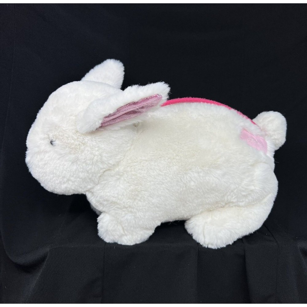 Joules Rosie Girls Plush Rabbit Purse w/ Cord Handle Stuffed Animal Storage 11"